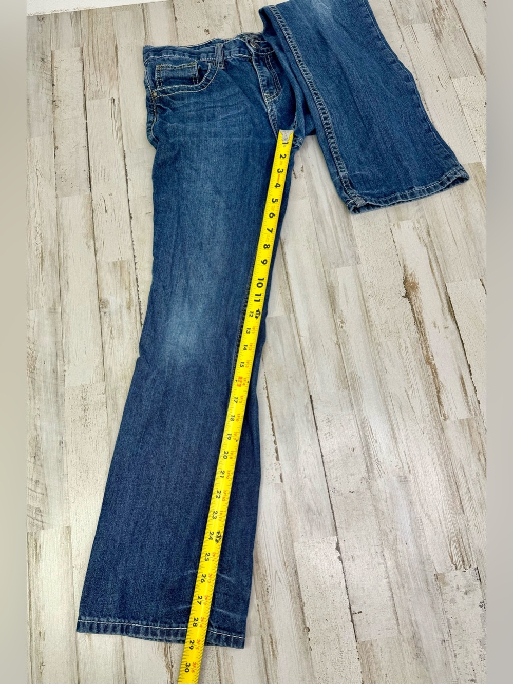 Silver Jeans Womens 14 (29x29) Zane Straight Fit Mid Rise Dark Wash Denim - Picture 9 of 13